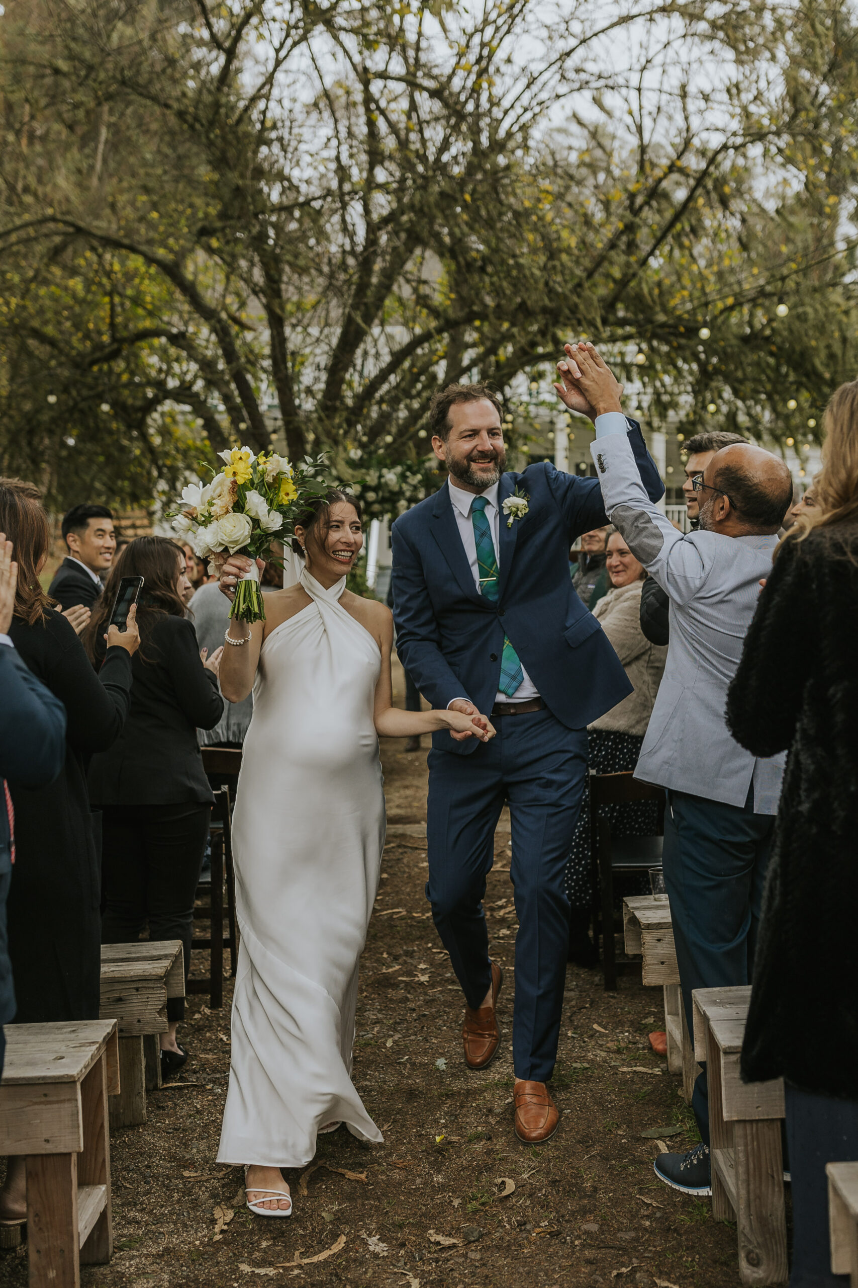 rebecca skidgel photography tomales sonoma county wedding photographer straus home ranch ceremony bride groom just married