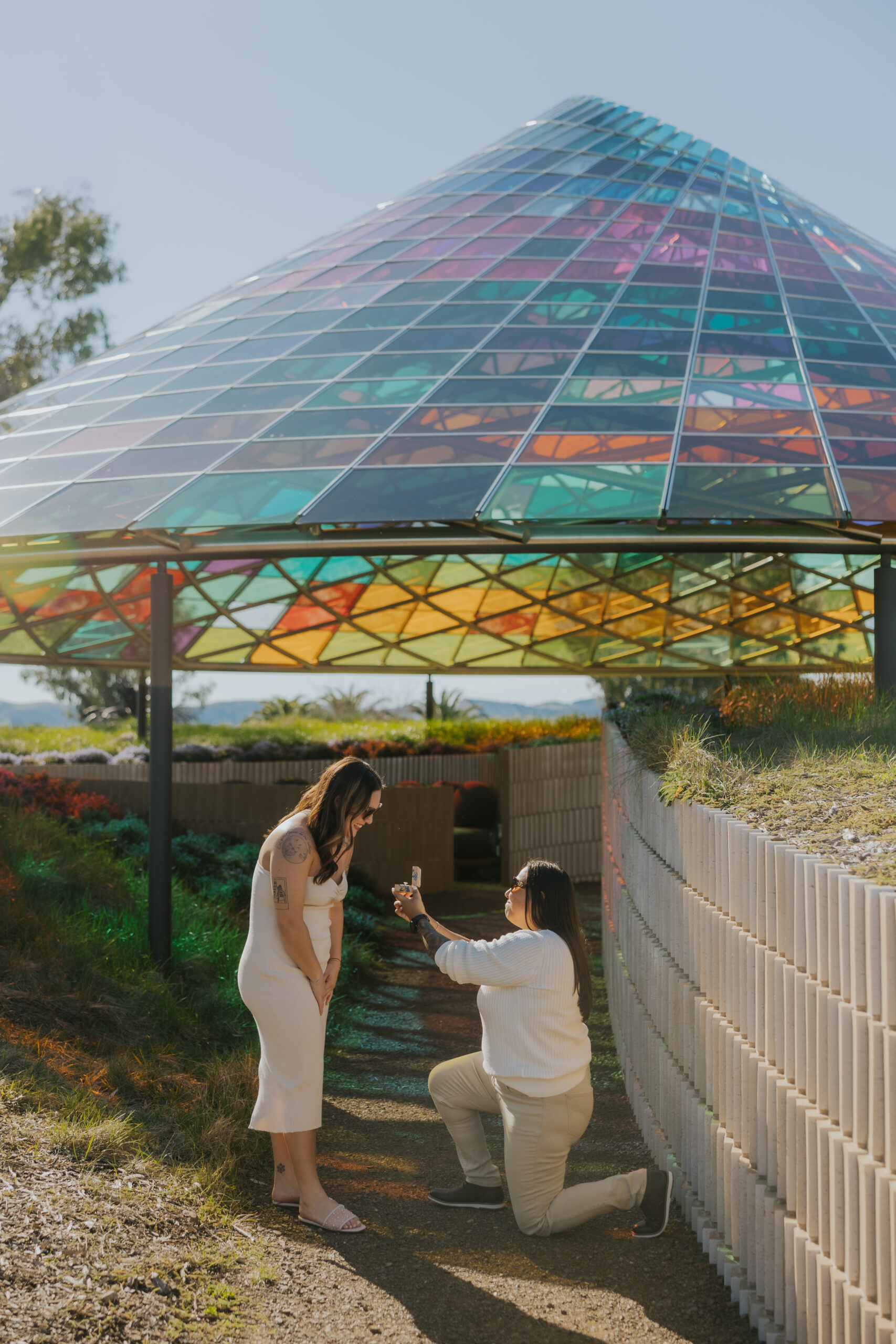 miami lgbtq couple proposal donum estate winery rainbow pavilion sonoma california